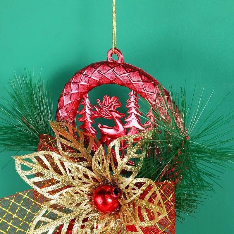 Božićno zvono Privjesak Božićni vijenac Ornament Sretan Božić Dekoracija Vijenac Zvono Natal Navidad Sretna Nova 2024. Viseći Bel1