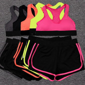 Bešavni komplet za jogu Žensko sportsko odijelo Slovo Komplet za teretanu Ženski fitness push up grudnjak Kratke hlače za teretanu Sportski set Ženska odjeća za trčanje