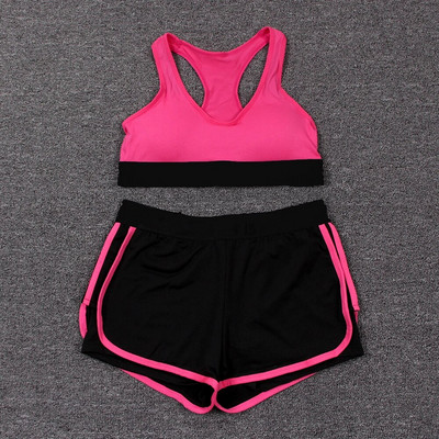 Bešavni komplet za jogu Žensko sportsko odijelo Slovo Komplet za teretanu Ženski fitness push up grudnjak Kratke hlače za teretanu Sportski set Ženska odjeća za trčanje