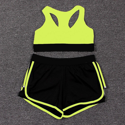 Bešavni komplet za jogu Žensko sportsko odijelo Slovo Komplet za teretanu Ženski fitness push up grudnjak Kratke hlače za teretanu Sportski set Ženska odjeća za trčanje