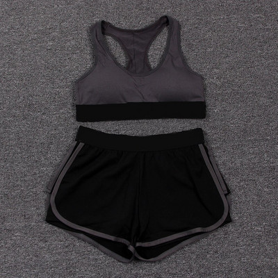 Bešavni komplet za jogu Žensko sportsko odijelo Slovo Komplet za teretanu Ženski fitness push up grudnjak Kratke hlače za teretanu Sportski set Ženska odjeća za trčanje