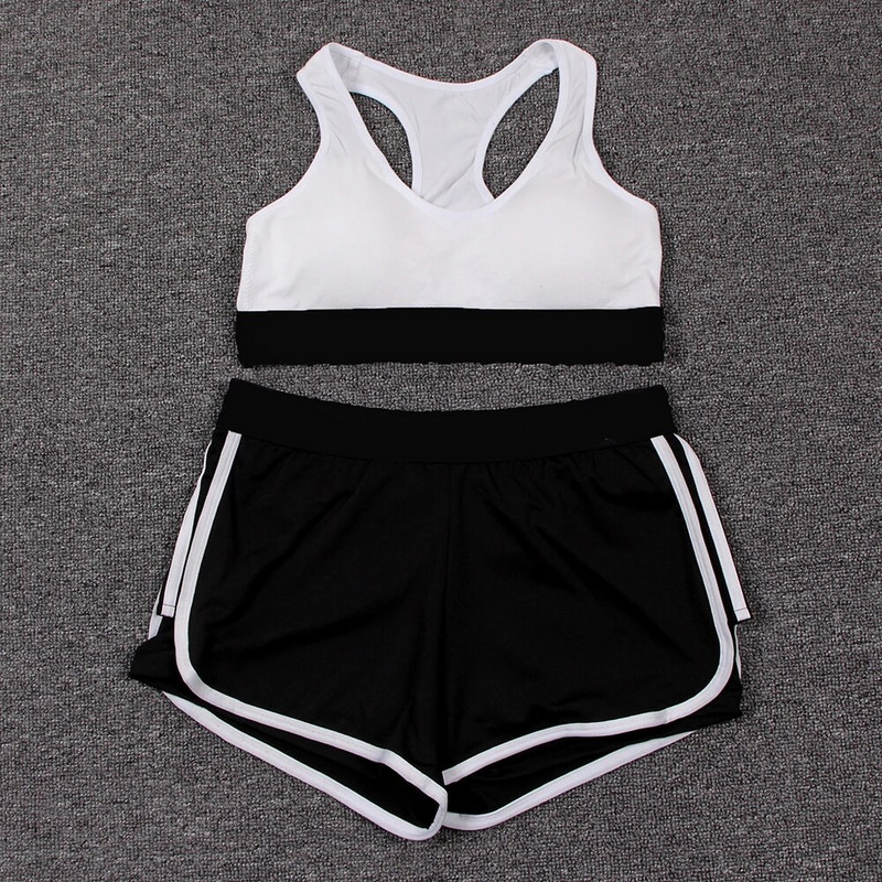 Bešavni komplet za jogu Žensko sportsko odijelo Slovo Komplet za teretanu Ženski fitness push up grudnjak Kratke hlače za teretanu Sportski set Ženska odjeća za trčanje