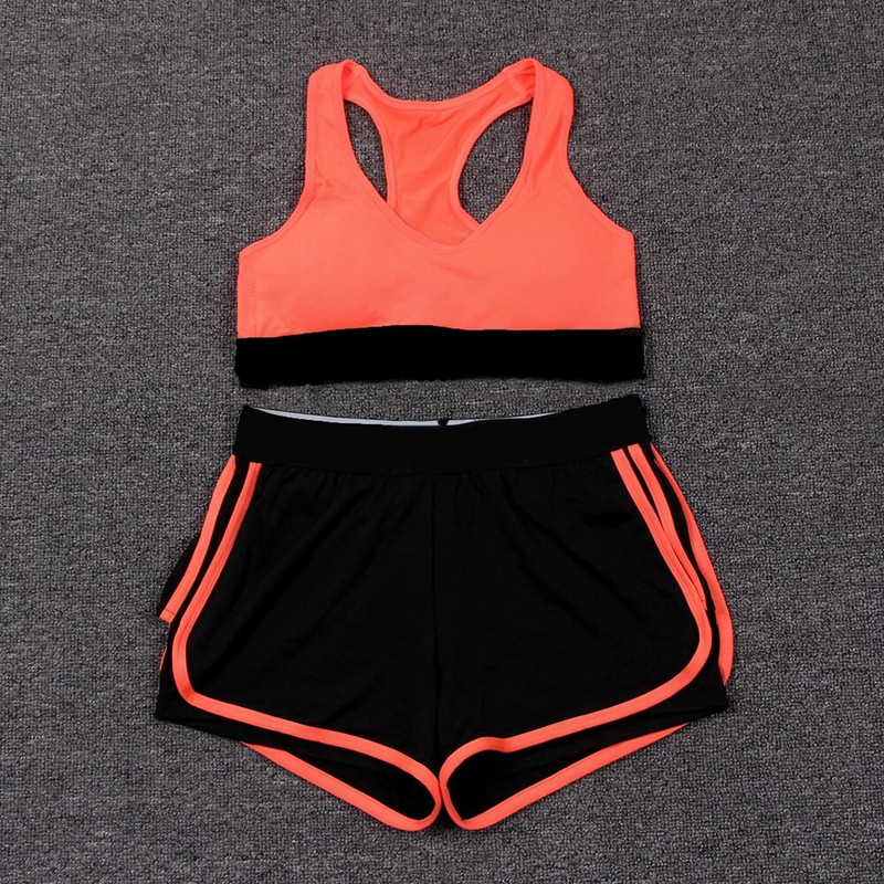 Bešavni komplet za jogu Žensko sportsko odijelo Slovo Komplet za teretanu Ženski fitness push up grudnjak Kratke hlače za teretanu Sportski set Ženska odjeća za trčanje