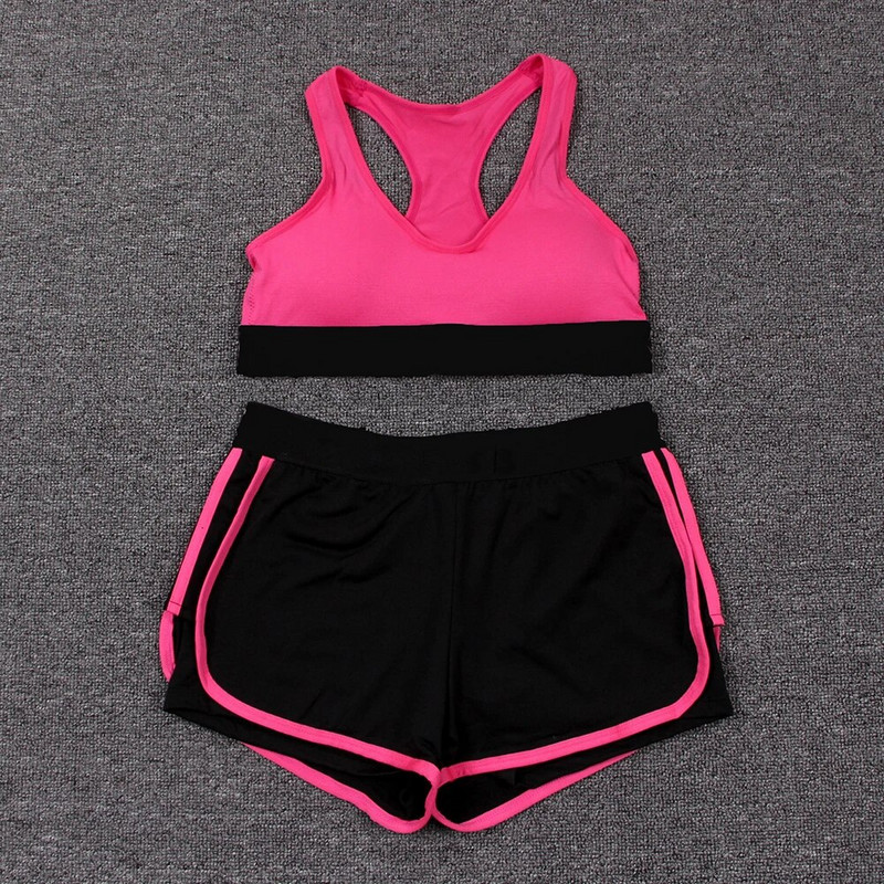 Bešavni komplet za jogu Žensko sportsko odijelo Slovo Komplet za teretanu Ženski fitness push up grudnjak Kratke hlače za teretanu Sportski set Ženska odjeća za trčanje