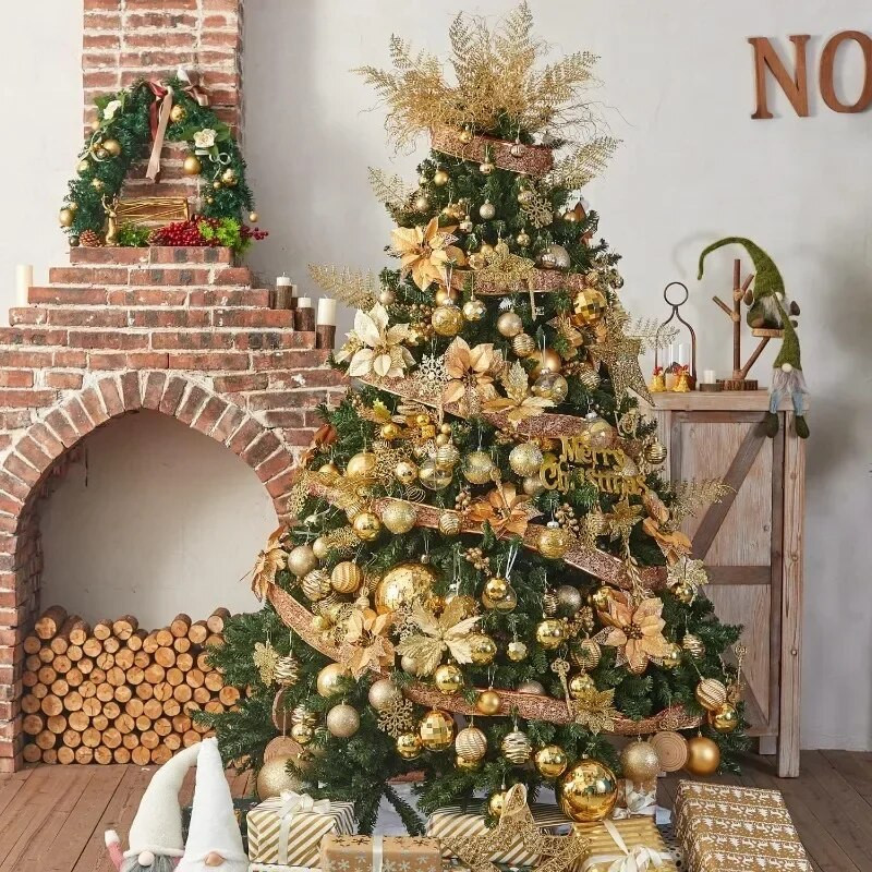 36 komada višebojnih božićnih kuglica DIY božićno drvce s visećim privjescima Ukrasi s kuglicama Novogodišnja zabava 2024. Dekoracija doma Festivalski poklon