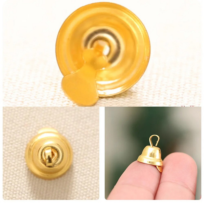 20kom/komplet zvončića zlatno 11mm prekrasne male željezne labave perle metalne viseće dekoracije za božićno drvce festivalska zabava banket