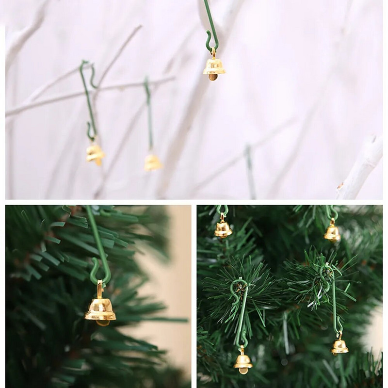 20kom/komplet zvončića zlatno 11mm prekrasne male željezne labave perle metalne viseće dekoracije za božićno drvce festivalska zabava banket