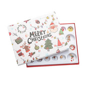 Ziemassvētku rokassprādzes Adventes kalendārs 6,73 * 9,05 collu rokassprādzes DIY rotaslietu izgatavošanas komplekts Dāvana Zelts + Sudraba plastmasa + sakausējums