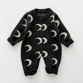 0-24M Новородено дете, момче, момиче, зимни дрехи, плетен пуловер, бебешки гащеризон, дебел топъл гащеризон, трикотажно облекло с дълъг ръкав