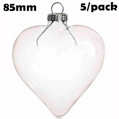 Akció - 5 db x barkácsolható, festhető otthoni esküvői karácsonyi dekoráció díszgolyó 50 mm-es üveg tojás