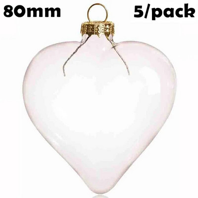 Akció - 5 db x barkácsolható, festhető otthoni esküvői karácsonyi dekoráció díszgolyó 50 mm-es üveg tojás