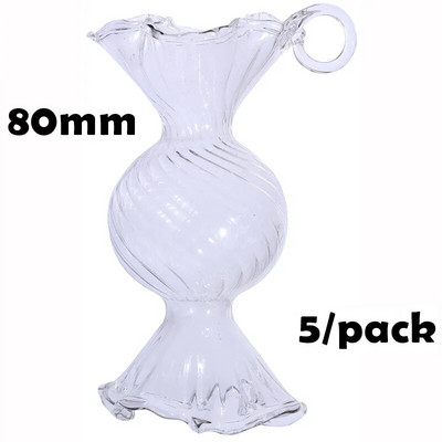 Akció - 5 db x barkácsolható, festhető otthoni esküvői karácsonyi dekoráció díszgolyó 50 mm-es üveg tojás