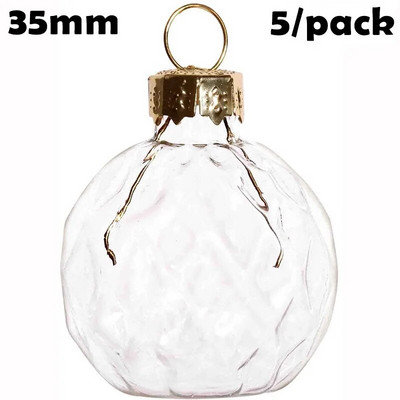 Akció - 5 db x barkácsolható, festhető otthoni esküvői karácsonyi dekoráció díszgolyó 50 mm-es üveg tojás