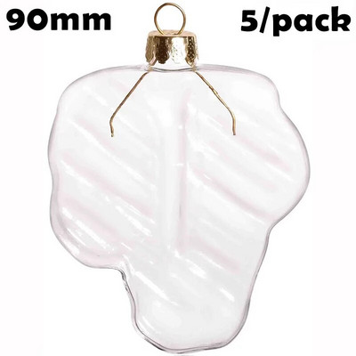 Akció - 5 db x barkácsolható, festhető otthoni esküvői karácsonyi dekoráció díszgolyó 50 mm-es üveg tojás