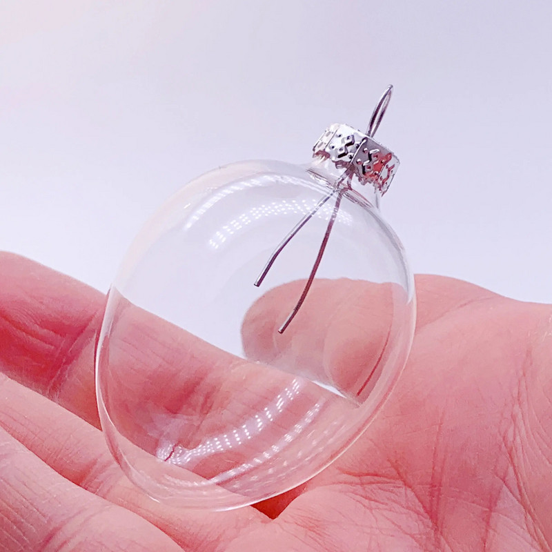 Akció - 5 db x barkácsolható, festhető otthoni esküvői karácsonyi dekoráció díszgolyó 50 mm-es üveg tojás