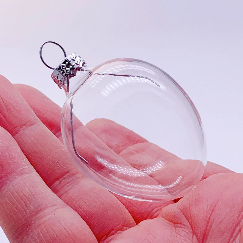 Akció - 5 db x barkácsolható, festhető otthoni esküvői karácsonyi dekoráció díszgolyó 50 mm-es üveg tojás