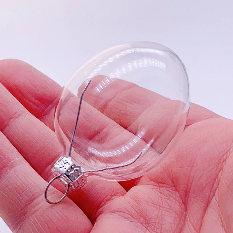 Akció - 5 db x barkácsolható, festhető otthoni esküvői karácsonyi dekoráció díszgolyó 50 mm-es üveg tojás