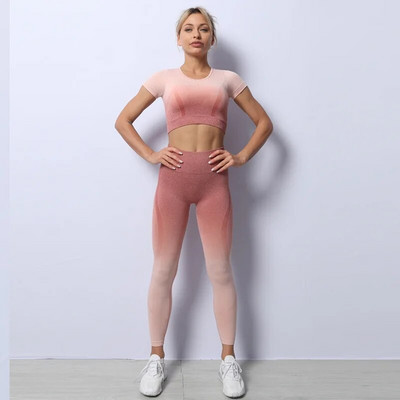 2021. aasta õmblusteta joogakomplekt tõmblukuga pikkade varrukatega spordiülikond, nöör kõrge vöökohaga jõusaali säärised treeningriided naiste spordirõivad