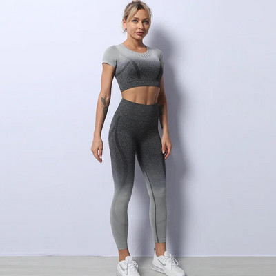 2021. aasta õmblusteta joogakomplekt tõmblukuga pikkade varrukatega spordiülikond, nöör kõrge vöökohaga jõusaali säärised treeningriided naiste spordirõivad