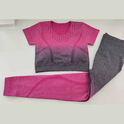 2021. aasta õmblusteta joogakomplekt tõmblukuga pikkade varrukatega spordiülikond, nöör kõrge vöökohaga jõusaali säärised treeningriided naiste spordirõivad