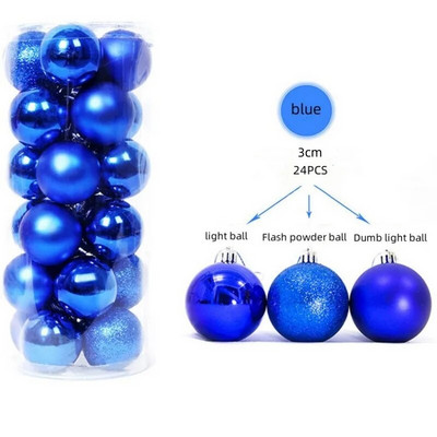 Božićni set kuglica od 24 KOM Ukrasi za božićno drvce Obiteljski božićni viseći dodaci Poklon za novogodišnju zabavu Sretna Nova 2023.