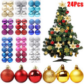 3/4/6/8 cm božićne kuglice ukrasi plastični dekor božićno drvce okrugla viseća kuglica novogodišnja zabava kućni viseći ukrasi