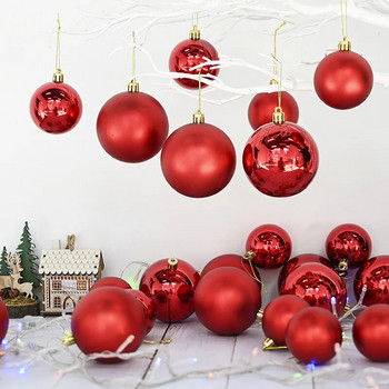 3/4/6/8 εκ. Χριστουγεννιάτικες μπάλες στολίδια Πλαστική διακόσμηση Χριστουγεννιάτικο δέντρο στρογγυλή κρεμαστή μπάλα Πρωτοχρονιάτικο πάρτι για το σπίτι Κρεμαστά διακοσμητικά σταγόνας