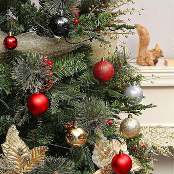 3/4/6/8 εκ. Χριστουγεννιάτικες μπάλες στολίδια Πλαστική διακόσμηση Χριστουγεννιάτικο δέντρο στρογγυλή κρεμαστή μπάλα Πρωτοχρονιάτικο πάρτι για το σπίτι Κρεμαστά διακοσμητικά σταγόνας