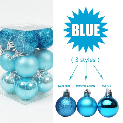 3/4/6/8 cm božićne kuglice ukrasi plastični dekor božićno drvce okrugla viseća kuglica novogodišnja zabava kućni viseći ukrasi