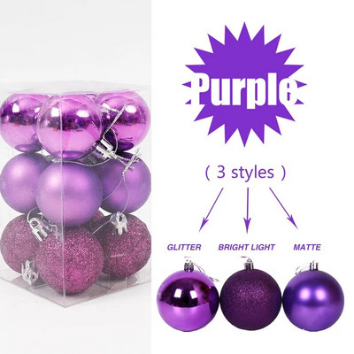 3/4/6/8 cm božićne kuglice ukrasi plastični dekor božićno drvce okrugla viseća kuglica novogodišnja zabava kućni viseći ukrasi