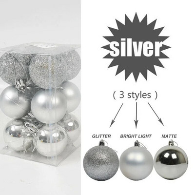 3/4/6/8 cm božićne kuglice ukrasi plastični dekor božićno drvce okrugla viseća kuglica novogodišnja zabava kućni viseći ukrasi