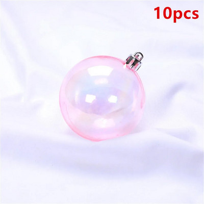 10 kom božićna ukrasna kugla prozirna 4/5/6 cm plastična ružičasta bijela šarena kugla s mjehurićima ukras rođendanska zabava svadbeni dekor
