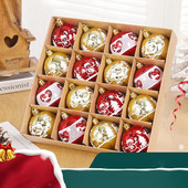 16kom božićnih kuglica ukrasa šareno božićno drvce viseći privjesci darovi za dom novogodišnja božićna kugla 2023 za dom 6 cm