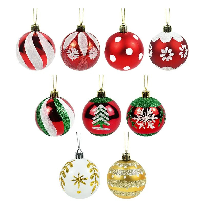 6 cm 6 vnt Kalėdų rutulio papuošalai Plastikinis rutulinis rutulys namams Kalėdų eglutės pakabinimo dekoras Kalėdų Naujųjų Metų dovana Navidad Noel