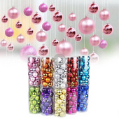 24gab Ziemassvētku eglīšu rotājumi Ziemassvētku balles rotājumi mājas dekorēšanai Halovīni Jaunais gads Navidad kulonu bumbu aksesuāri