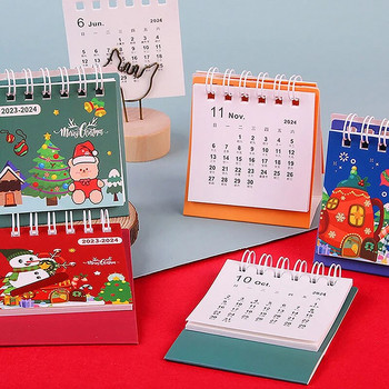 2024 Νέο χριστουγεννιάτικο επιτραπέζιο ημερολόγιο κινουμένων σχεδίων Δημιουργικό φορητό μίνι επιτραπέζιο Ημερολόγιο για επιτραπέζια στολίδια Χριστουγεννιάτικα δώρα