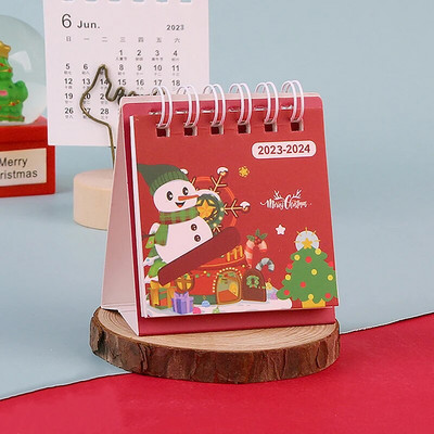 2024. gada jauna karikatūra Ziemassvētku galda kalendārs Radošs pārnēsājams mini galddators, mazs galda kalendārs darbvirsmas rotājumi Ziemassvētku dāvanas