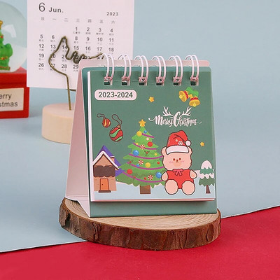 2024. gada jauna karikatūra Ziemassvētku galda kalendārs Radošs pārnēsājams mini galddators, mazs galda kalendārs darbvirsmas rotājumi Ziemassvētku dāvanas
