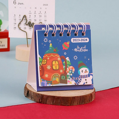 2024. gada jauna karikatūra Ziemassvētku galda kalendārs Radošs pārnēsājams mini galddators, mazs galda kalendārs darbvirsmas rotājumi Ziemassvētku dāvanas