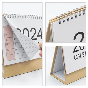Desk Calendar 2024 Standing Flip Calendar Χοντρό χαρτί Year Standing Desk Calendar 2024 For Home Office School Dropship