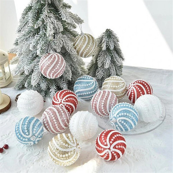 5 части Коледна елха Декорация Коледни топки 5 цветни топки 8 см Коледни орнаменти Топки Висулка Розови топки