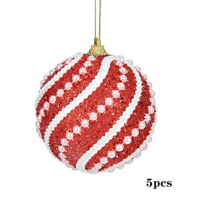 Božićne kuglice za božićno drvce od 5 komada 5 kuglica u boji 8 cm božićni ukrasi kuglice privjesak ružičaste kuglice