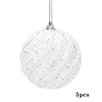 Božićne kuglice za božićno drvce od 5 komada 5 kuglica u boji 8 cm božićni ukrasi kuglice privjesak ružičaste kuglice