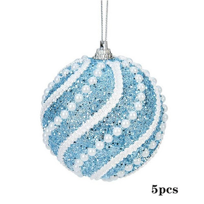 Božićne kuglice za božićno drvce od 5 komada 5 kuglica u boji 8 cm božićni ukrasi kuglice privjesak ružičaste kuglice