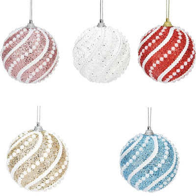 Božićne kuglice za božićno drvce od 5 komada 5 kuglica u boji 8 cm božićni ukrasi kuglice privjesak ružičaste kuglice