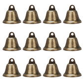 12 gab. Misiņa zvani, Ziemassvētku rotājumi, zvaniņi, bronzas, 38 mm, piekariņi, piekaramie festivāla ballīte Jaunā 2024. gada rotājumu veidošana