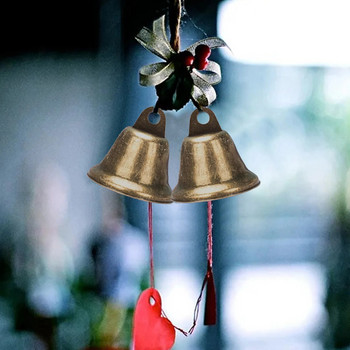 12τμχ Brass Bells Χριστουγεννιάτικη Διακόσμηση Jingle Bells Χάλκινα μενταγιόν 38mm Κρεμαστά Φεστιβάλ Πάρτι Δημιουργία Πρωτοχρονιάς 2024 Διακοσμητικά