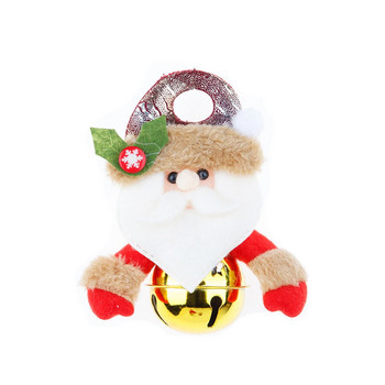 Коледни орнаменти със звънещи звънчета, плюшена кукла с елени от Дядо Коледа, снежен човек, висящи висулки за декорация на дома Navidad 2021 Нова година