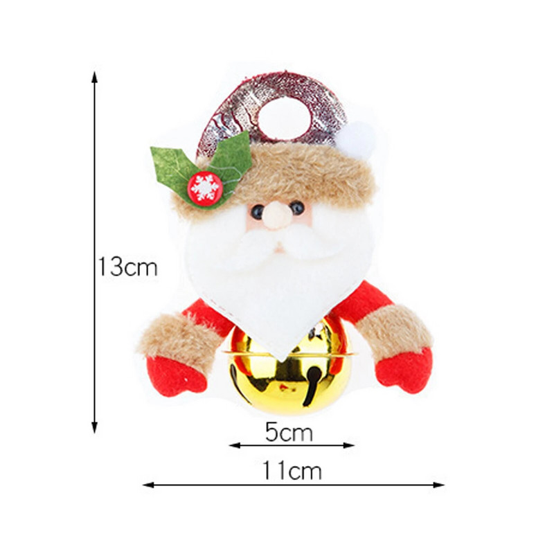 Božićni ukrasi sa zvončićima, plišana lutka sob Djed Snjegović Viseći privjesci za uređenje doma Navidad Nova godina 2021.