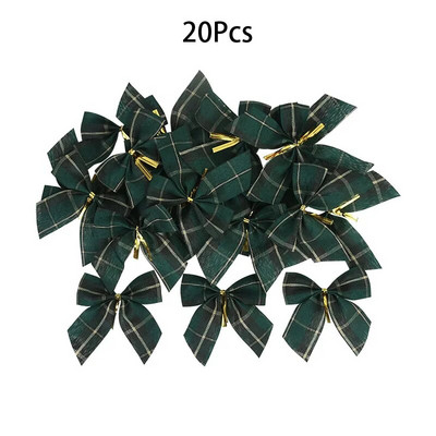 10/20 gab. Ziemassvētku loki Ziemassvētku piekaramie rotājumi Zelta sarkana bantīte Ziemassvētku eglīšu rotājumi Jaunais gads 2023 Navidad dekors